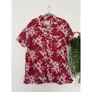 Men’s American Eagle XLT Red Floral Hawaiian shirt